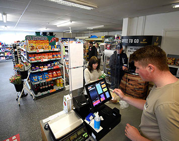 Staffin Community Hall contains a shop Staffin Stores selling a variety of food and drink