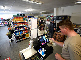 Staffin Community Hall contains a shop Staffin Stores selling a variety of food and drink