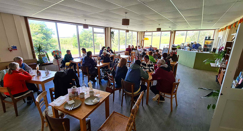 The Hungry Gull cafe is located within Staffin Community Hall
